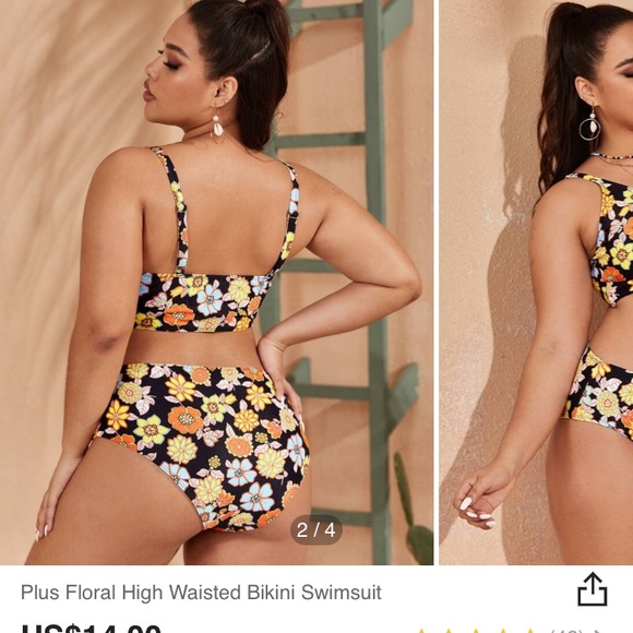 Brand new 3x floral bikini - Picture 2 of 5